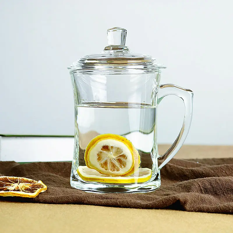 Lead-free Heat-resistant Glass Cup with Lid Household Thickening Tea Teapot Set Blooming Flower | Дом и сад
