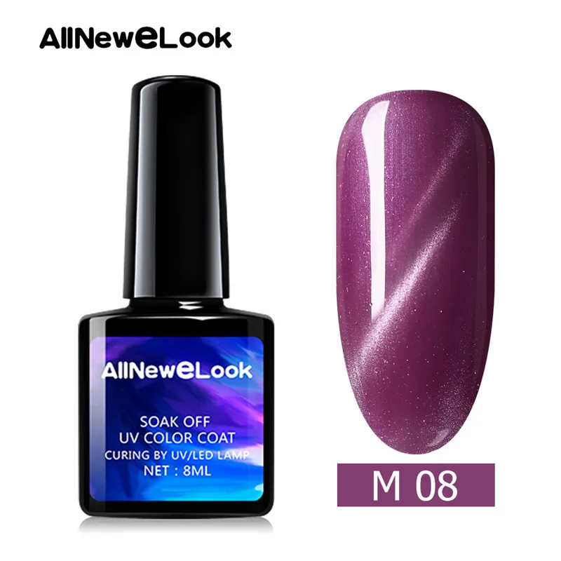 CA008 Allneweook УФ-гель для ногтей Cateye 8 мл Магнитный лазер лак для ногтей клей для ногтей - Цвет: CA008