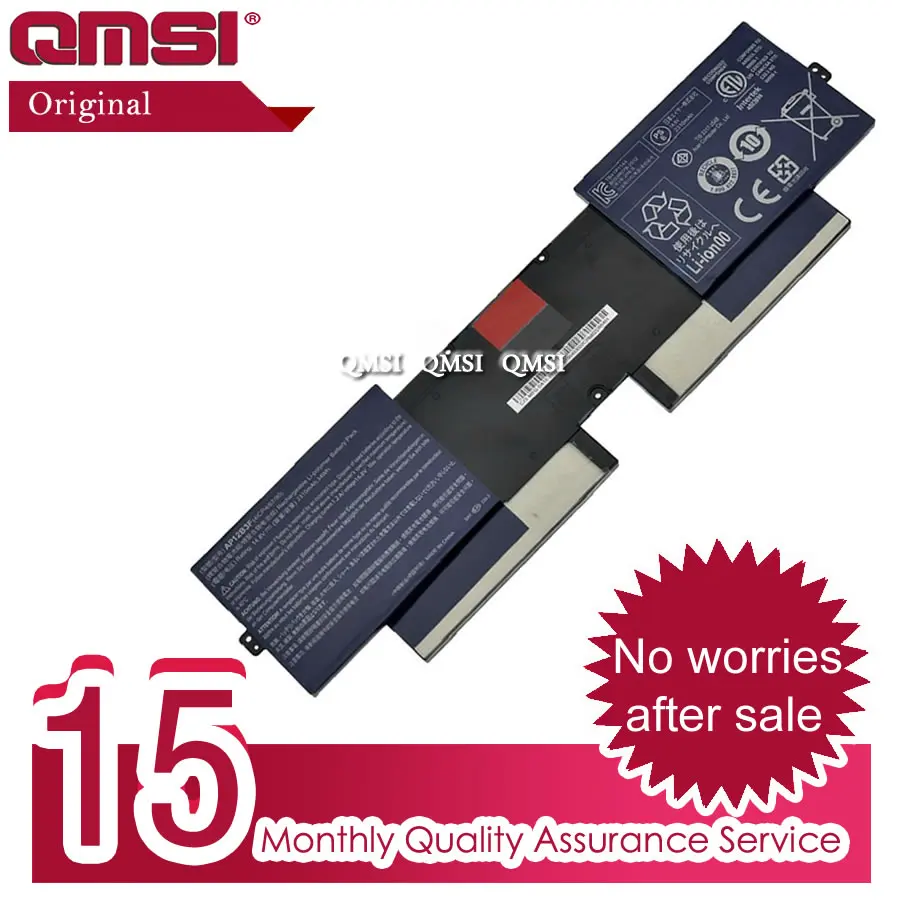 QMSI 14 8 V 34wh 2310mAh оригинальный аккумулятор AP12B3F для ACER Aspire S5 391 BT.00403.022 AICP4/67/90