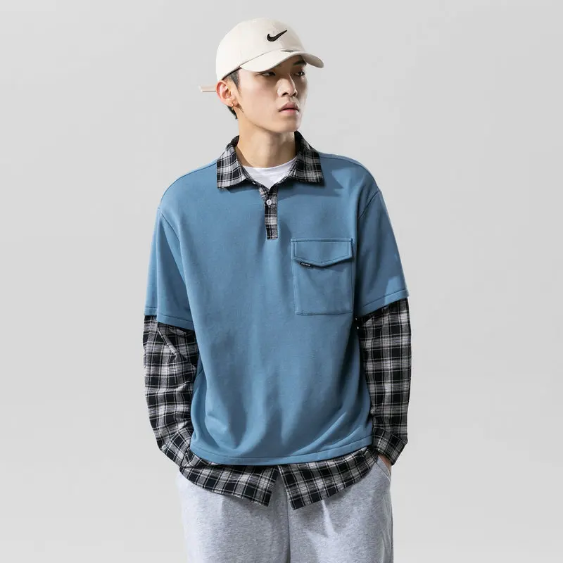 

HK10 Lapel sweater men's new spring and autumn wear Korean fashion leisure sports men's fashion brand men's top