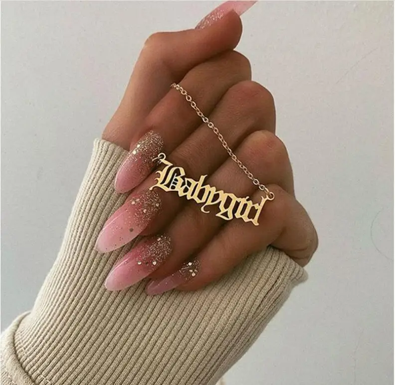 Английское ожерелье с надписью Babygirl|Цепочки| |