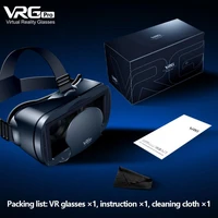 vrg pro 3d vr glasses virtual reality full screen visual wide angle vr glasses for 5 to 7 inch smartphone devices