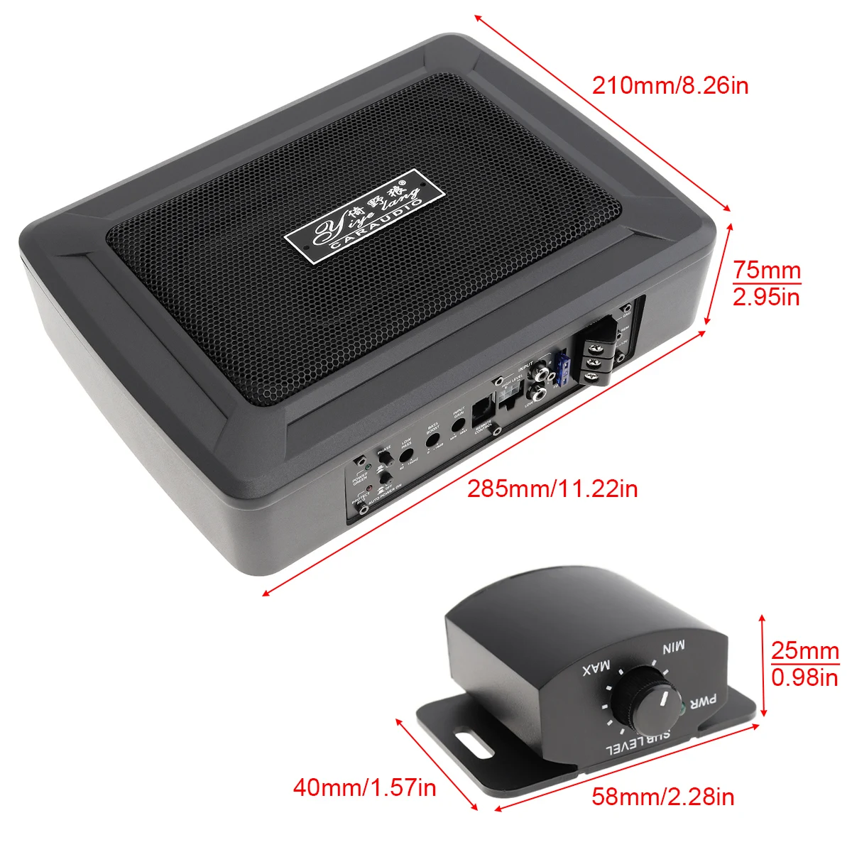 Car Subwoofer 6 X 9 Inch 600W Slim Under-Seat Powered Audio Active Bass Amplifier Speaker Loudspeaker for | Автомобили и