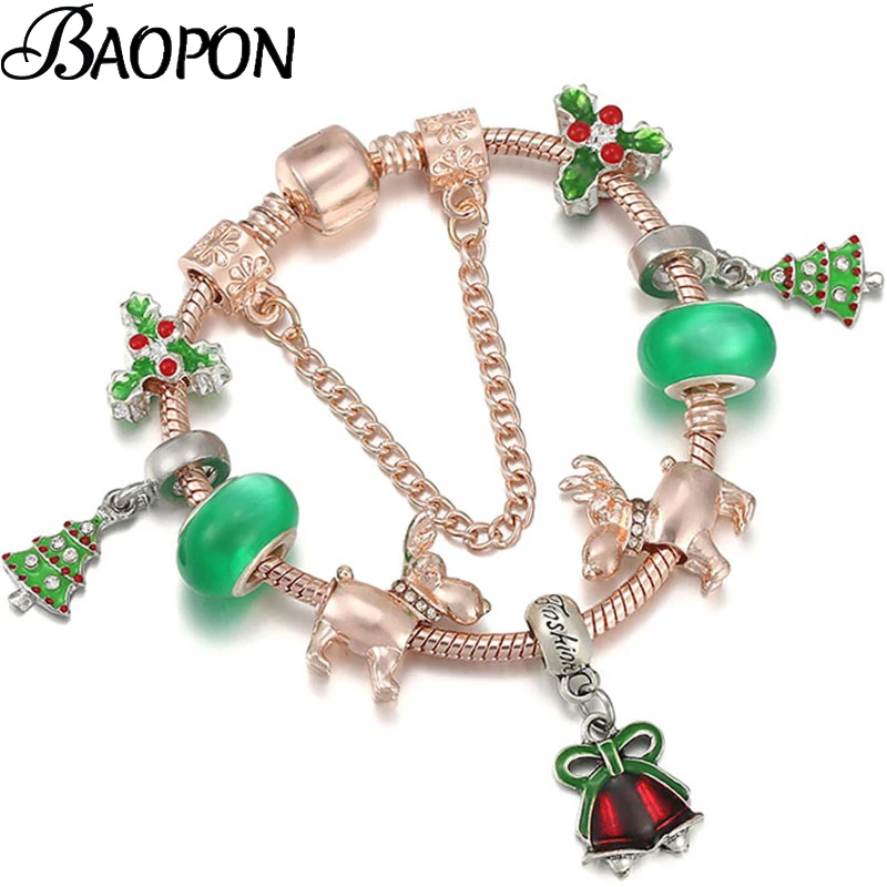 Новогодняя ёлка Одуванчик браслет с белыми муранскими бусинами подходит для