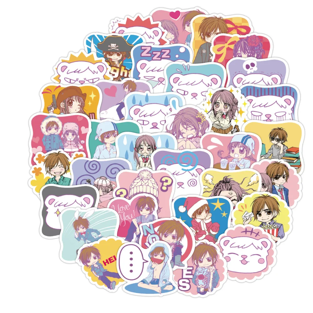 

40PCs Cartoon Couple Stickers Waterproof Cute Creative Children Anime Mobile Phone Water Cup Notebook Stickers Toys