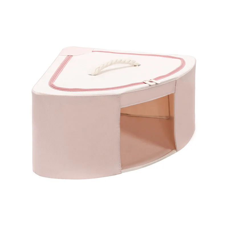 

Stackable Triangle Wardrobe Clothes Quilt Organizer Bag Foldable Space Saving Toys Books Storage Box Nordic Closet Storage Bins