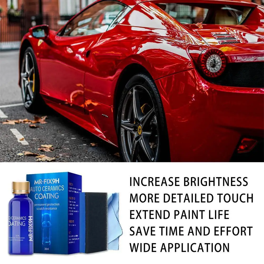 Capa de vidrio cerámico para coche esmalte líquido hidrofóbico el cuidado la pintura antiarañazos 30ml |