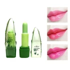 Натуральная губная помада с алоэ вера, натуральная Увлажняющая губная помада, меняющая цвет при температуре, бальзам для губ, Волшебный розовый защитный крем для губ, косметика