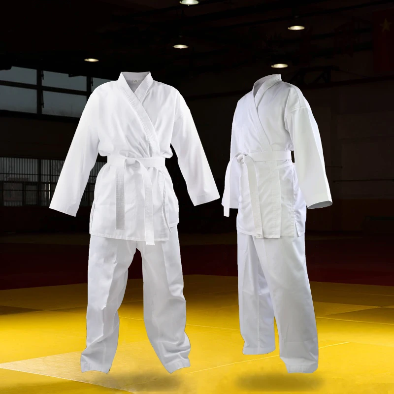 Traje de uniforme de karate para niños y adultos, ropa de entrenamiento de artes marciales, Dobok, alta calidad, WTF, Judo, Taekwondo, kick boxing, MMA, kimono dobok