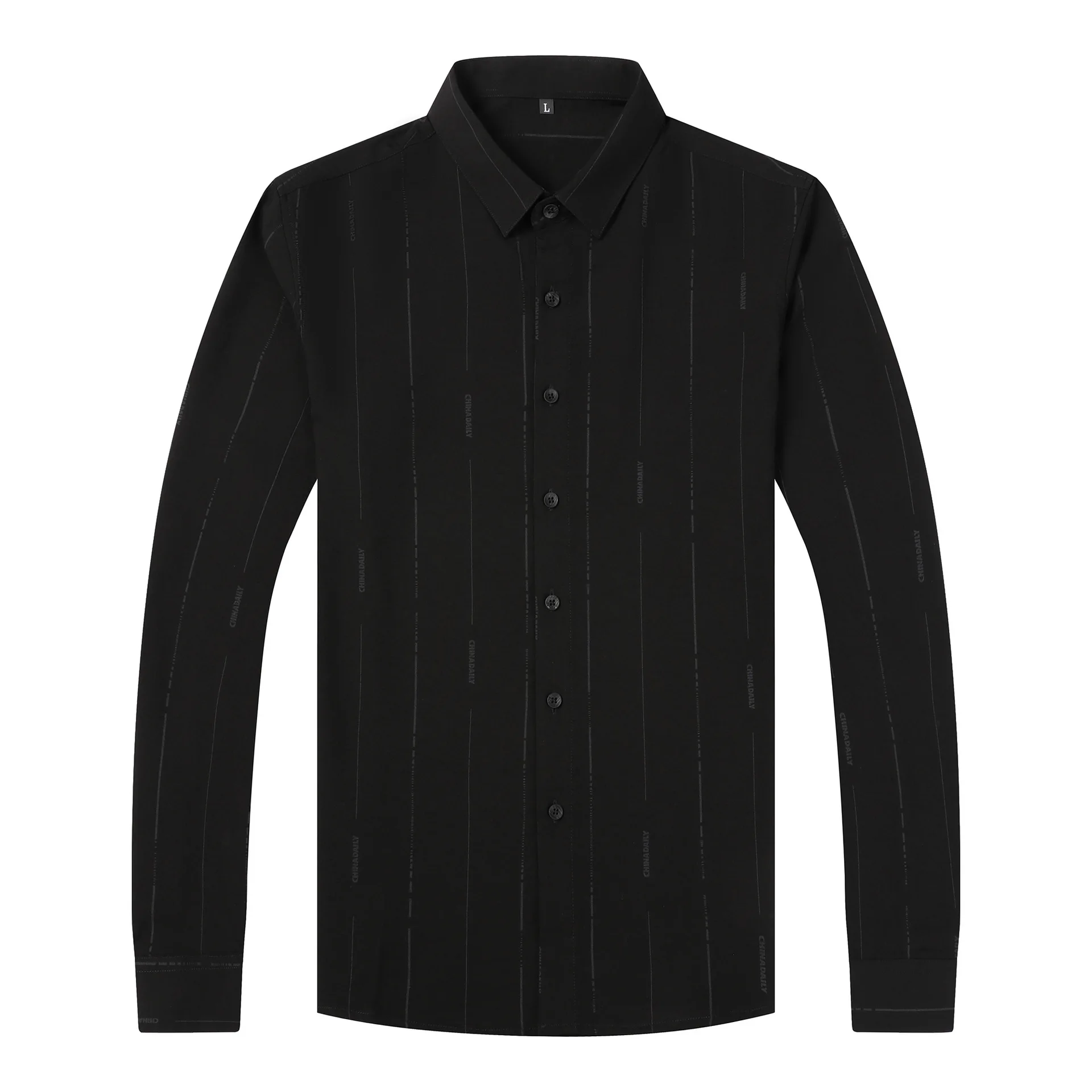 

Korean autumn shirt new professional wear young men's long sleeve shirt stripe fashion shirt men's