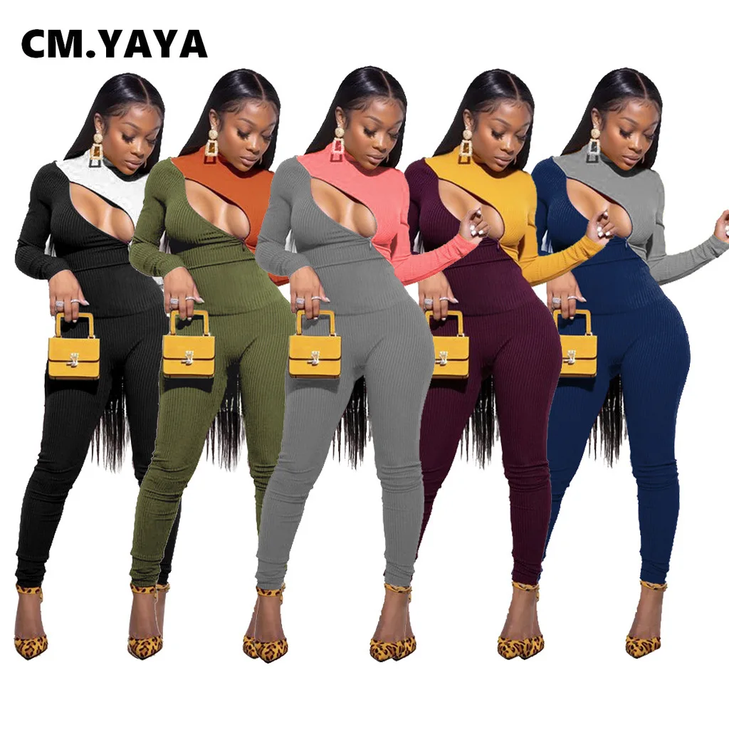 Осень осень зима Женский вязаный отверстие молния Комбинезоны для пояса с