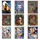 5D алмазная живопись животное кошка Полный Кристалл Алмазная мозаика кошка узор DIY Алмазная вышивка украшение дома ручной работы подарок