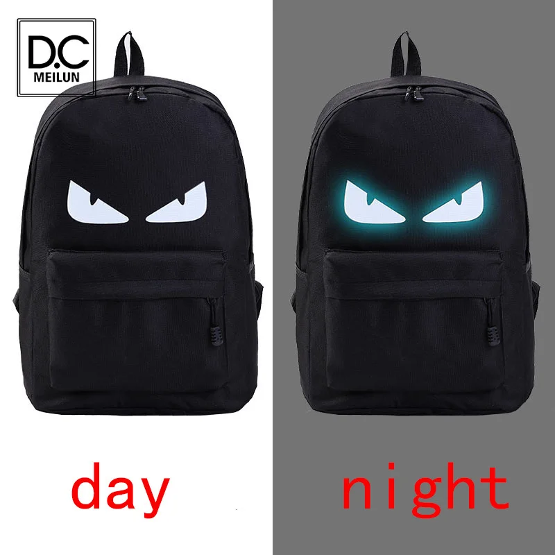 

DC.meilun Luminous Men's and Women's Backpack Canvas Travel Laptop Bag A4 Book Schoolbag Large Capacity Backpack