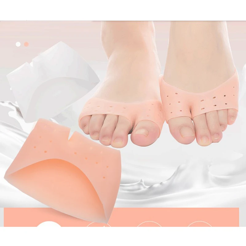 

1Pair Siliconen Teen Mouw Voet Bescherming Ballet Hoge Hakken Hallux Valgus Gel Beschermende Protector Care Tool Massge Teen Pad