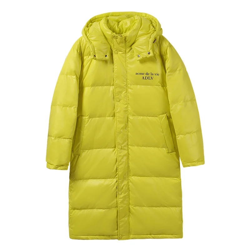 Thick Down Jacket Women's Long Overcoat Parka 2023 New Winter Loose Hooded White Duck Down Coat Female Warm Casual Jackets