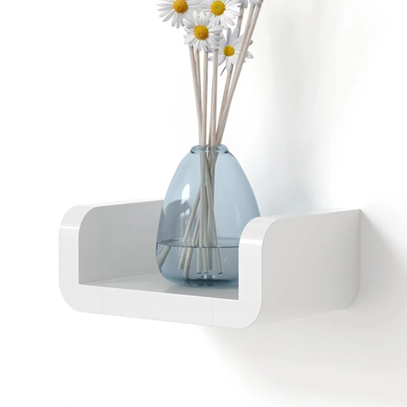 Waterproof Bathroom Shelf Kitchen Plastic Wall-Mounted Storage Rack Vanity Mirror Front | Дом и сад