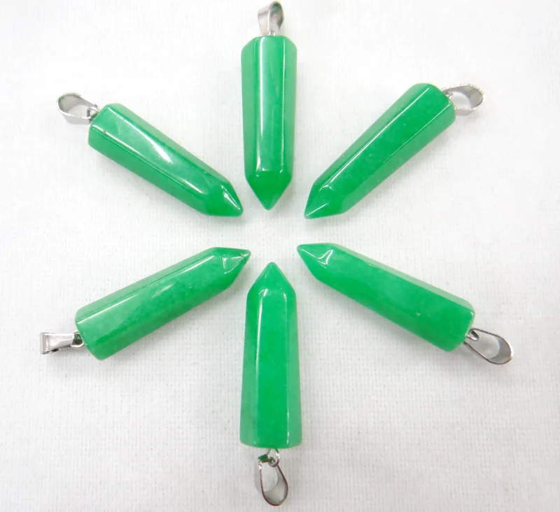 24 шт. натуральный камень белый кристалл унакит желтый нефрит шестигранная