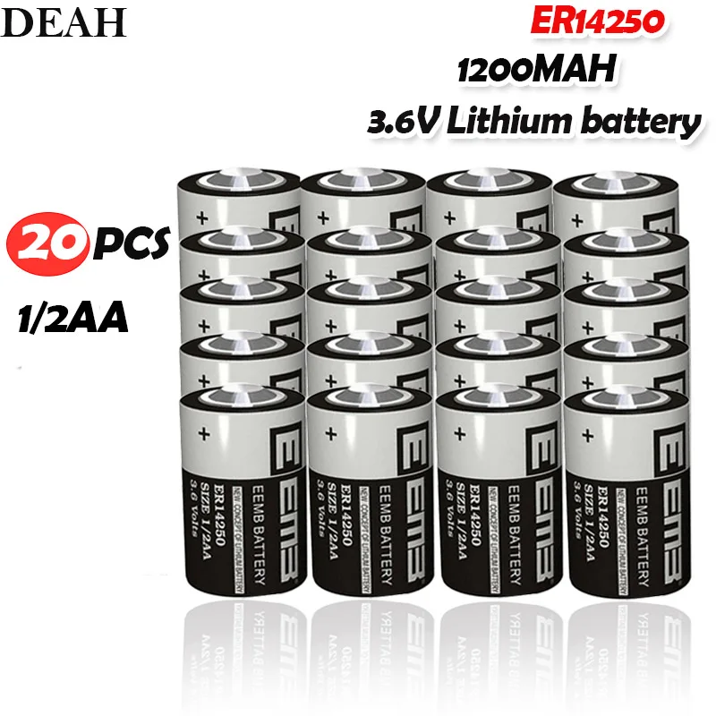 Промышленная литиевая батарея ER14250 ER 14250 CR14250SL 1/2AA 3 6 в 1200 мАч PLC первичная сухая для