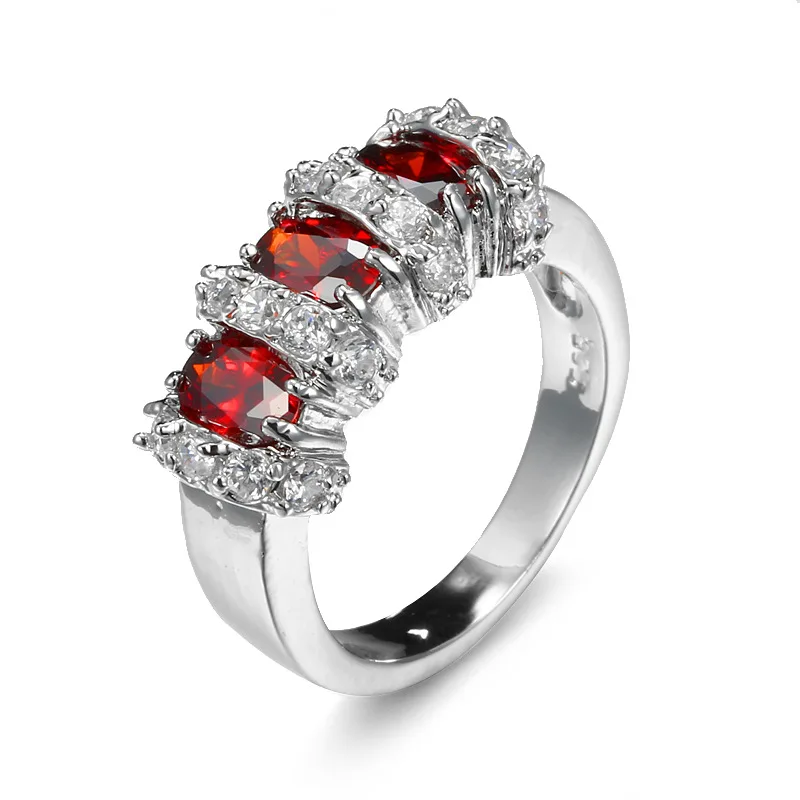 

Fashion Luxury Oval Crystal Zircon Ring Anniversary Ring for Women Engagement Party Jewelry Women's Anniversary Gift Size Us6-10