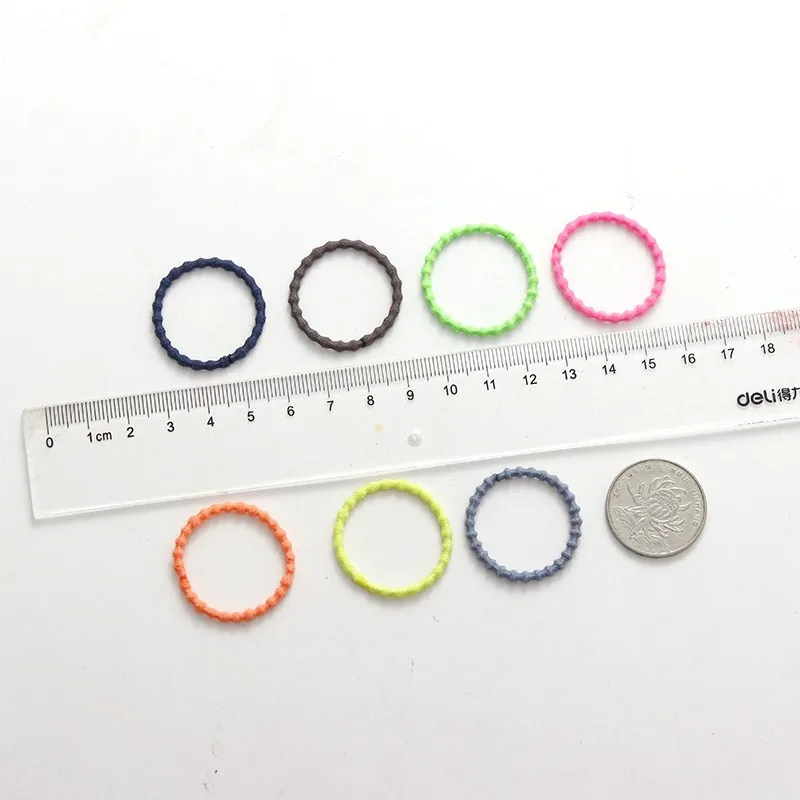 

50pcs/lot 3CM Hair Accessories Girls Rubber Band Children Tie Hair Colorful Elastic Hair Bands Kids Headband Decoration