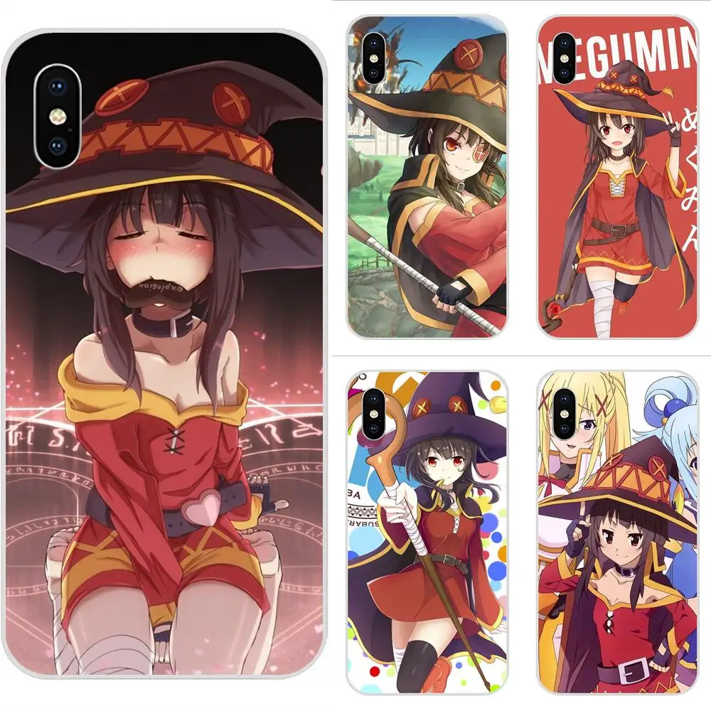 Роскошный Вертикальный чехол для телефона с рисунком из аниме девочек Megumin Konosuba