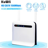 kuwfi 4g lte router dual band 750mbps 4g3g2g sim card router unlocked 4g fddtdd with rj45 lan port support 32 wifi users