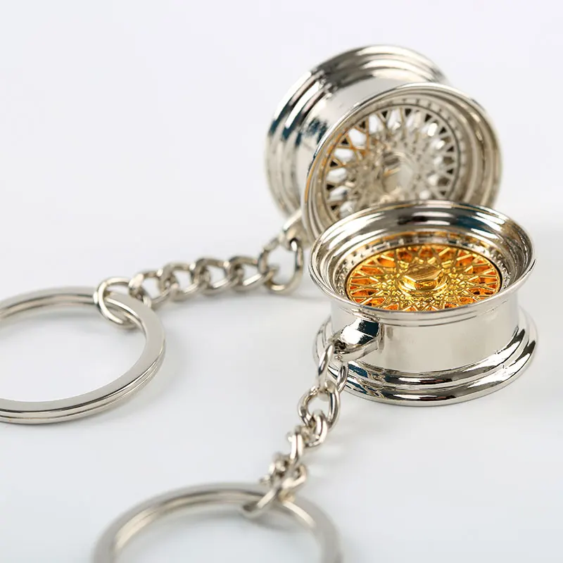 

Wheel Rim Hub Tuning Mini Keychain Key Chain Keyring Key Ring Pendent JDM Hellaflush Zinc Alloy Car Truck TE37 CVT MB Design