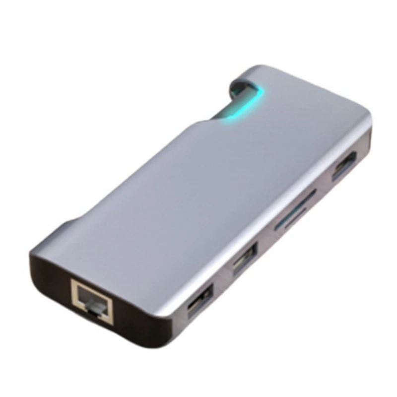 

Type-C Docking Station HDMI-Compatible Gigabit Ethernet PD Cable RJ45 USB to HUB Converter for Macbookpro Accessories