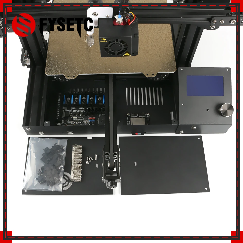 FYSETC F6 V1.3 материнская плата+ 6 шт. TMC2208+ 4,3 ''дюймовый сенсорный экран/Универсальный 12864 ЖК-Дисплей Чехол для Creality Ender 3 Ender-3