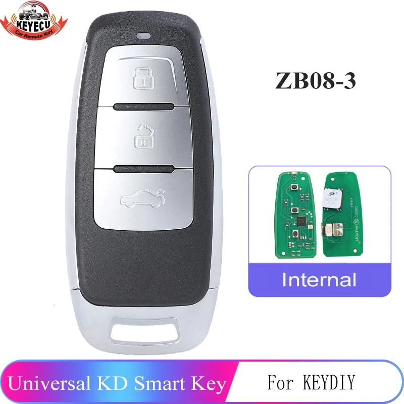 

ZB08-3 KEYDIY Universal 3 Buttons Smart Key for KD-X2 Car Key Remote Replacement Fit for More than 2000 Models