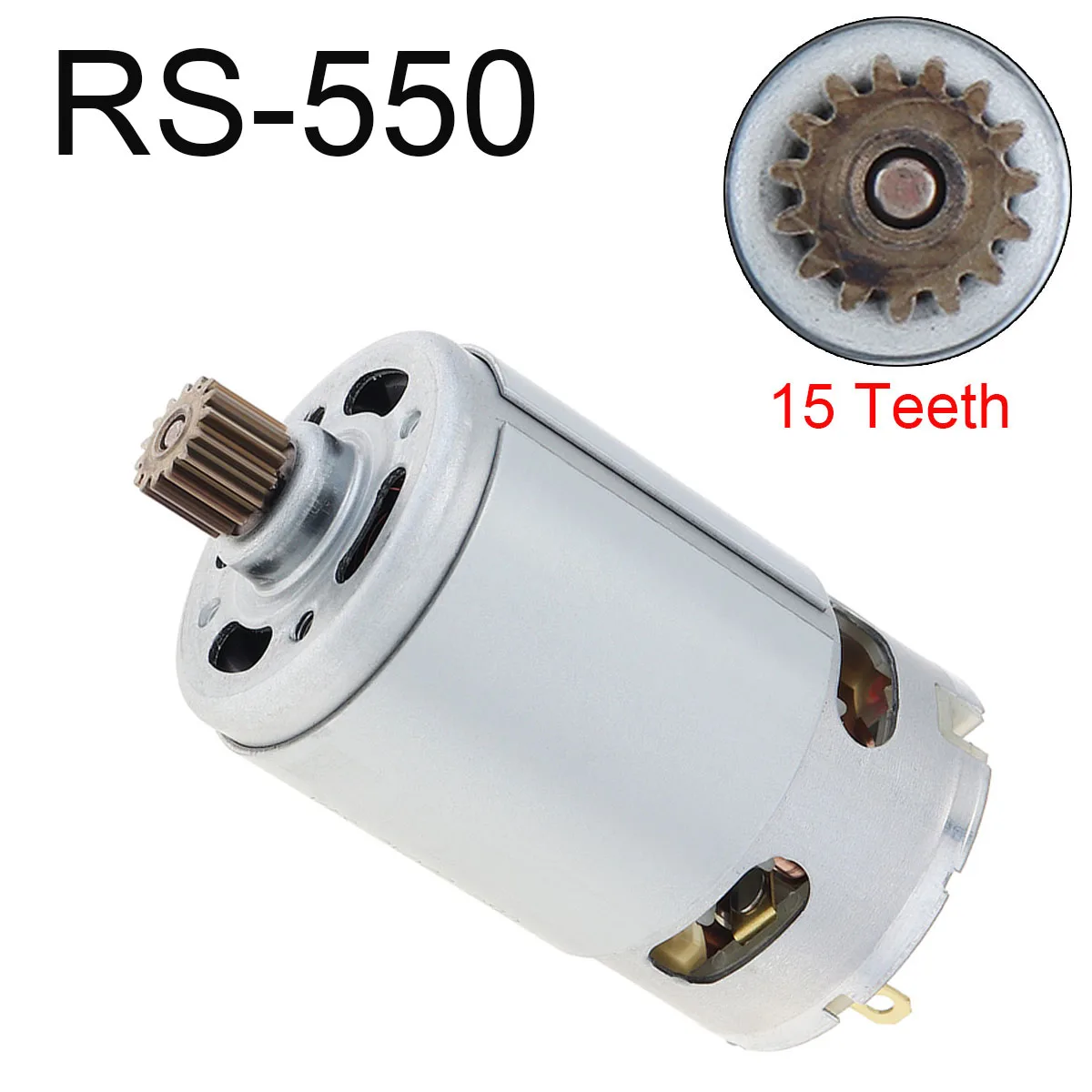 Dentes dc Motor de Alta Velocidade rs 550 Micro Motor de Lítio para Furadeira sem Fio Serra Elétrica Chave de Fenda 12v 16.8v 18v 21v 25v Rs550 15