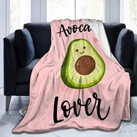 cartoon avocado blanket cute cartoon food fruit throw blankets soft and comfortable giant round beach blanket kids and adults