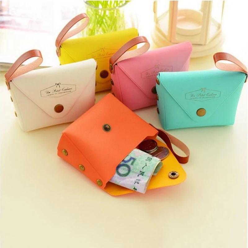 

1PC Canvas Purse Card Key Mini Purse Pouch Canvas Bag Small Zipper Coin Purse Card Holder Wallet Candy colors