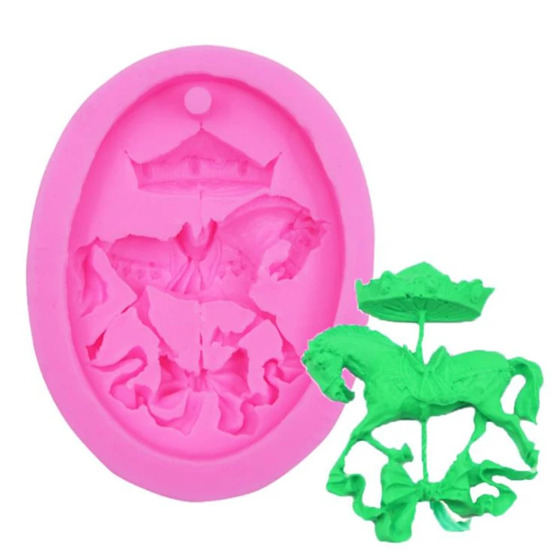 Силиконовая форма для украшения торта 3D карусель лошадь аксессуары конфет