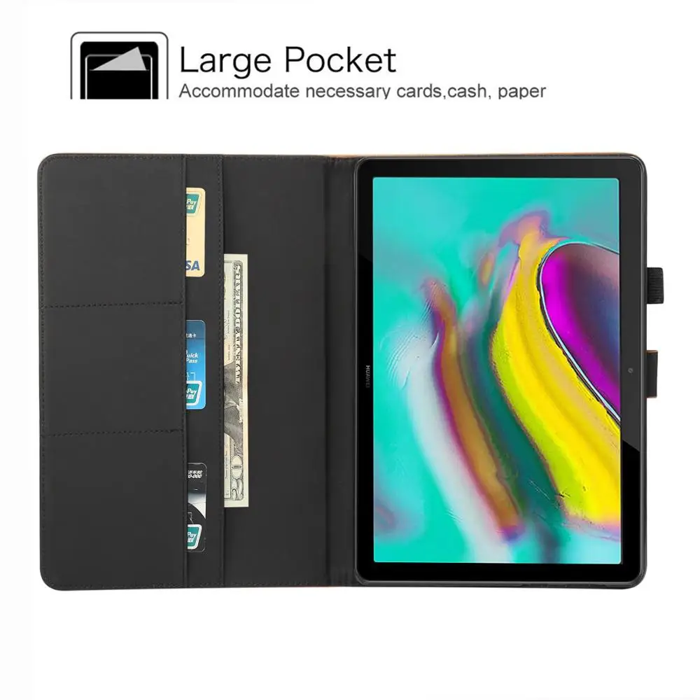 Премиум кожаный чехол для Samsung Galaxy Tab S5E 10 5 SM T720 T725 смарт + пленка ручка|Чехлы