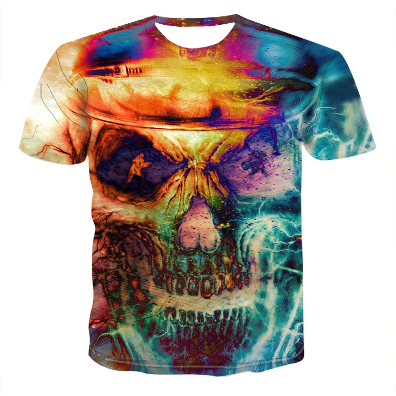 Men Clothes New T-shirt 3D Print T Shirt Casual Breathable Funny Men T Shirts Short Sleeve Summer Mens 2020 Skull