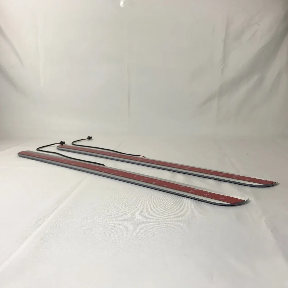 

Express delivery led door sill plate strip welcome light threshold guard protectors for Nissan np300