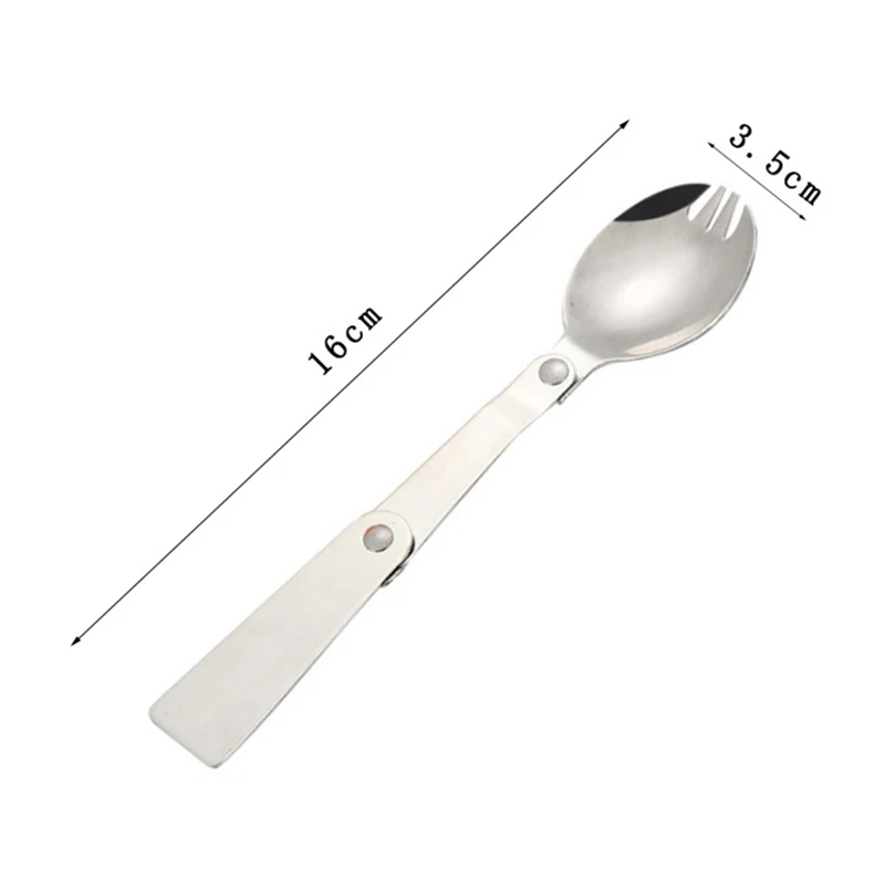 Portable Folding Tableware Set Stainless Steel Spoon and Fork for Thermos Camping Travel Other Outdoor Activities | Дом и сад