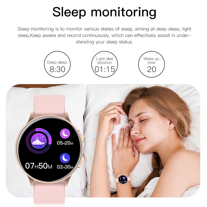 2020 Смарт часы для женщин круглый Экран вызовов через Bluetooth умные занятий спортом