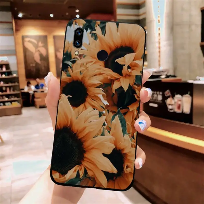 

Beautiful yellow sunflower fundas Phone Case For Xiaomi Redmi note 7 8 9 t k30 max3 9 s 10 pro lite