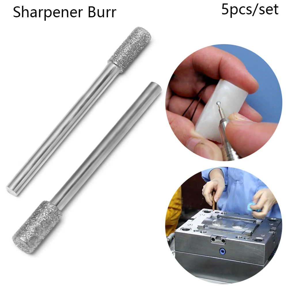 Алмазная точилка для бензопилы 5 шт. 5/32 дюйма камень заусенцев круглая пилка
