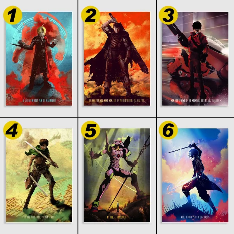 

Classic Anime Character Poster Picture Home Decor Nordic Canvas Painting Wall Art Posters and Print