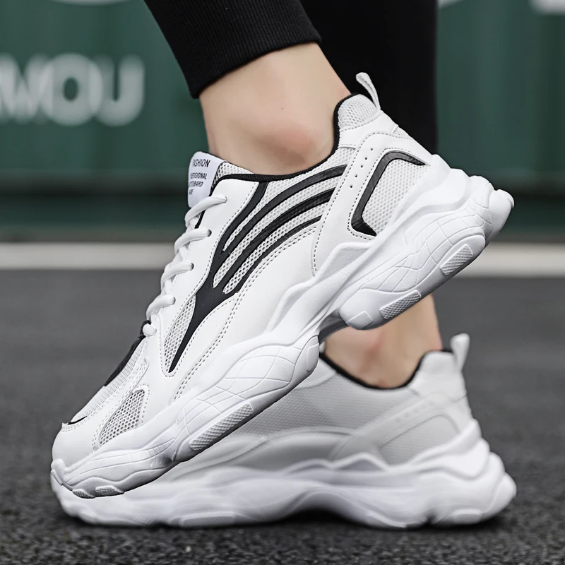 Новинка мужская обувь на шнуровке сетчатые легкие удобные дышащие Прогулочные