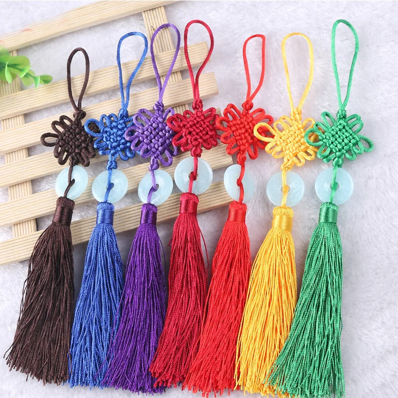 

10Pcs Chinese Knot Imitation Jade Tassel Pendants DIY Craft Art Jewelry Clothing Car Bag Home Decor Accessories Gift Fringe Trim