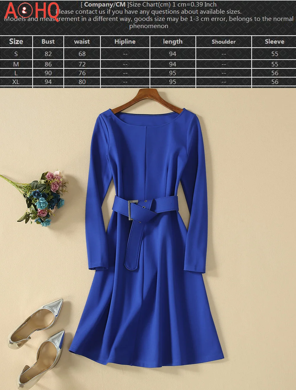

Kate Middleton High Quality Spring Autumn New Women'S Fashion Party Workplace Casual Vintage Elegant Chic Gentlewoman Blue Dress