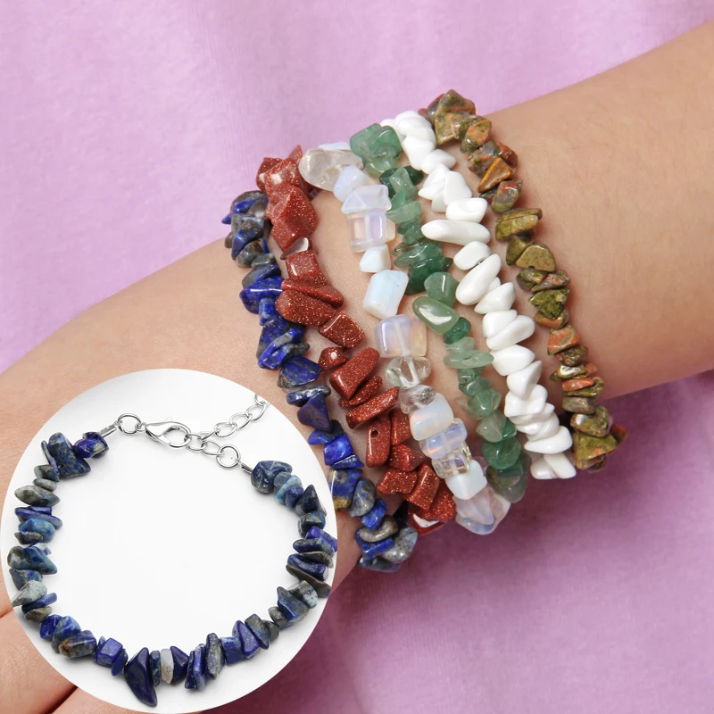Камень браслет ювелирные изделия для женщин многоцветный корейский стиль бусины