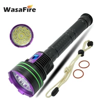 wasafire 30000lm underwater 100m diving led flashlight 12x xml l2 waterproof spearfishing torch lamp 18650 battery scuba lantern