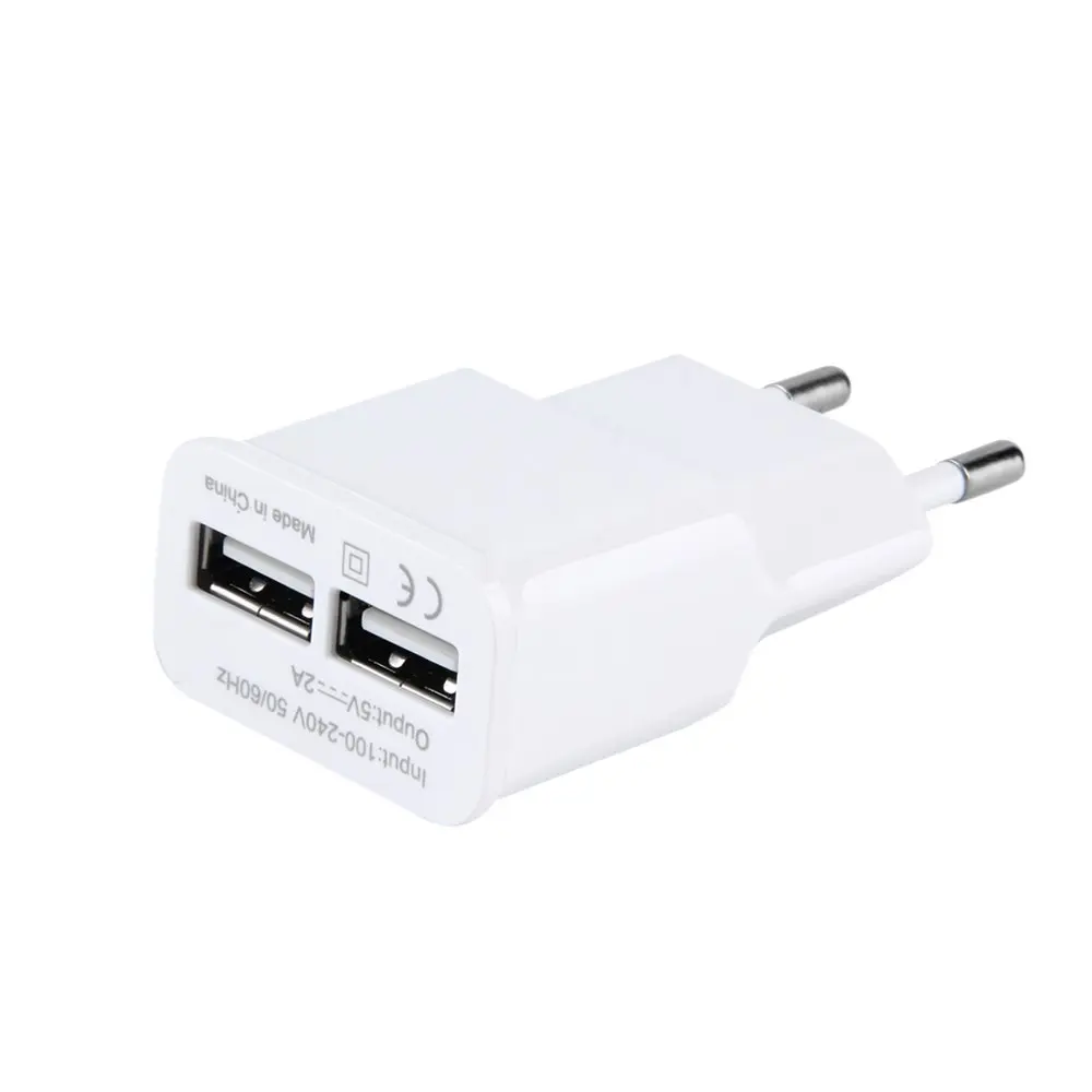 AC настенное Зарядное устройство планшета Мощность адаптер 5В 2A Dual USB 2-Порты и разъёмы для путешествий зарядный США для мобильного телефона PC белый/штепсельная вилка европейского стандарта