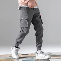 men casual joggers cargo trousers tactical pants men solid multi pocket sportswear hip hop 2022 summer mens clothing