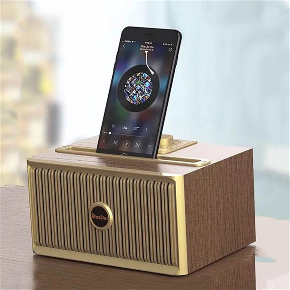 Портативный Bluetooth мини динамик OneDer V6 в стиле ретро водонепроницаемый сабвуфер с fm